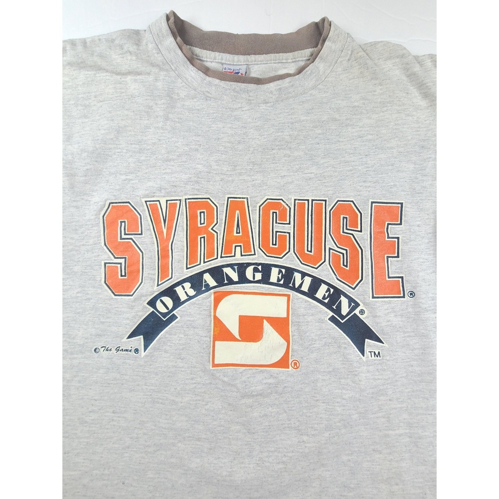 Vintage Syracuse Orangemen The Game T-Shirt Mens Large Gray Basketball Team NCAA